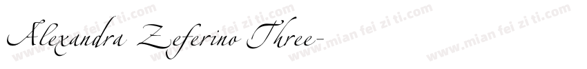 Alexandra Zeferino Three字体转换